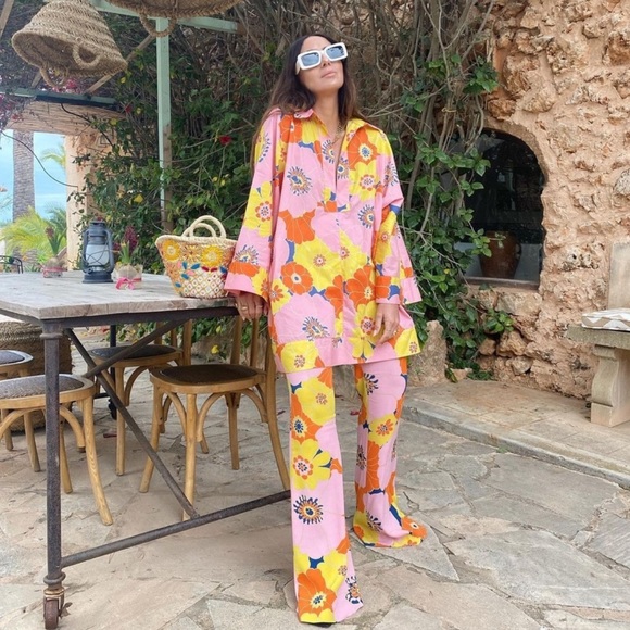 Zara Floral Print Pants SS21 - Picture 2 of 8